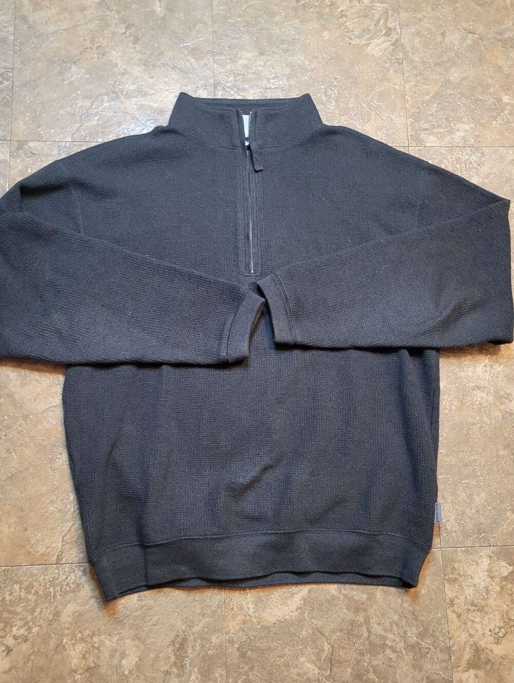 Woolrich Bromley 1/2 Zip Pullover Sweater Mens Medium Brown 1/4 Zip Long Sleeve